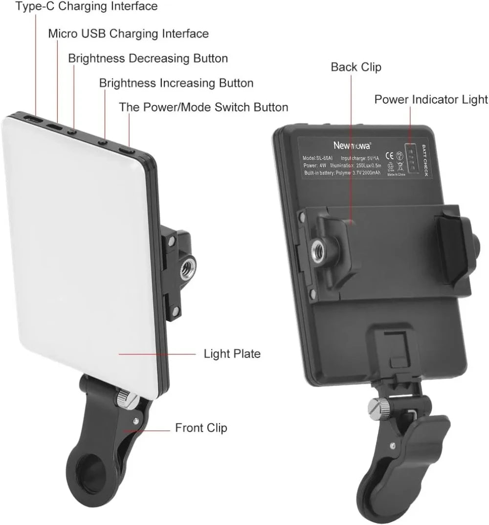 Portable Clip-on Selfie Light
